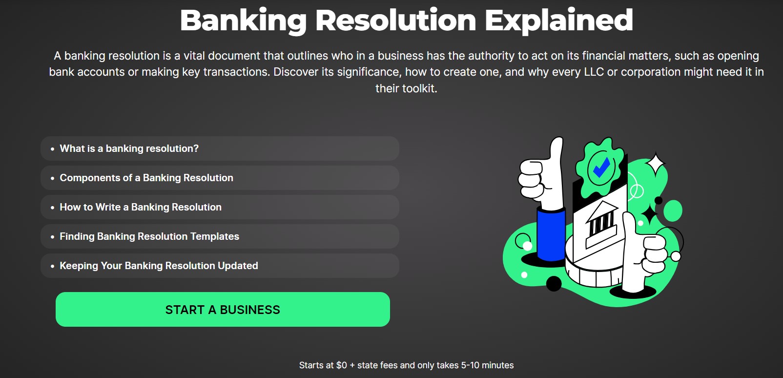 Banking resolution