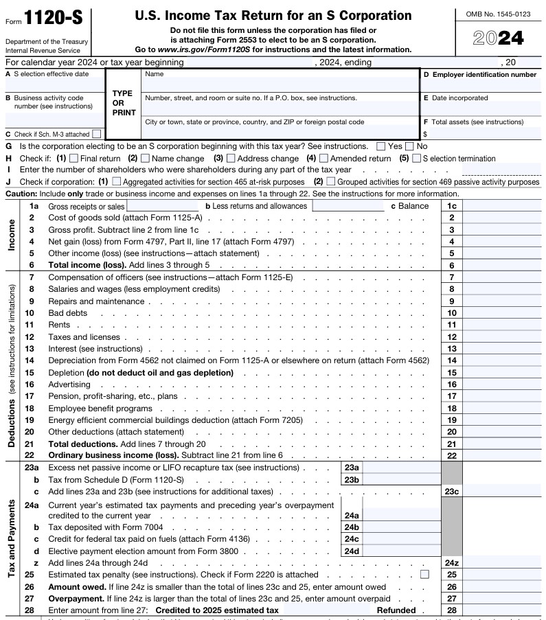 Form 1120-S