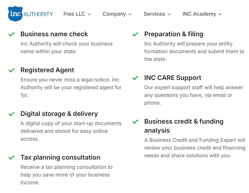 Inc Authority features 1