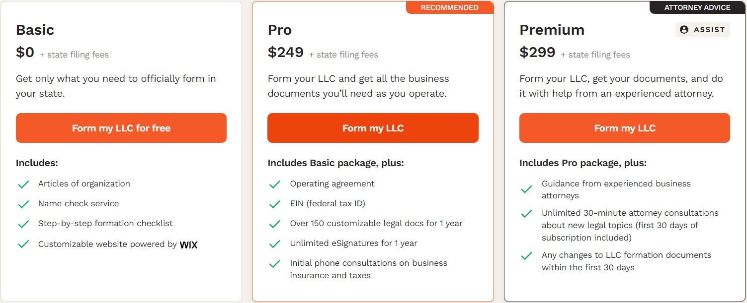 LegalZoom pricing