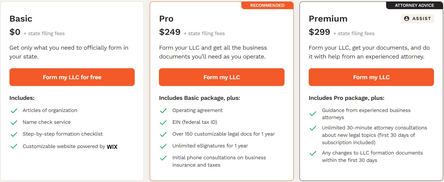 LegalZoom pricing