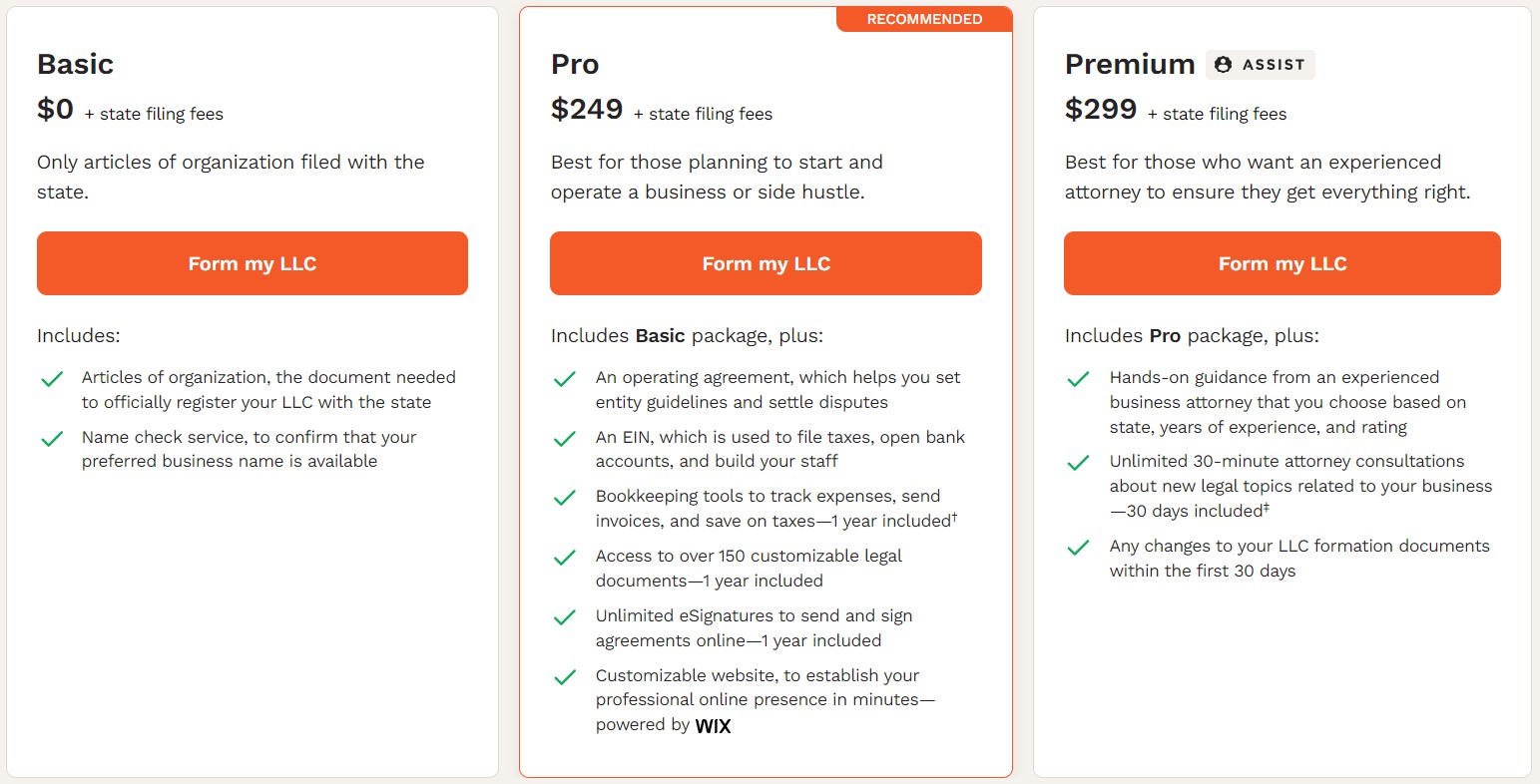 LegalZoom pricing