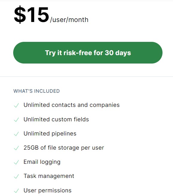 Less Annoying CRM pricing