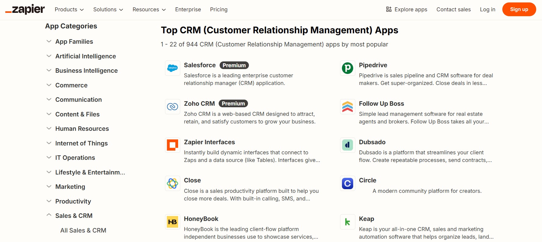 Zapier integration platform