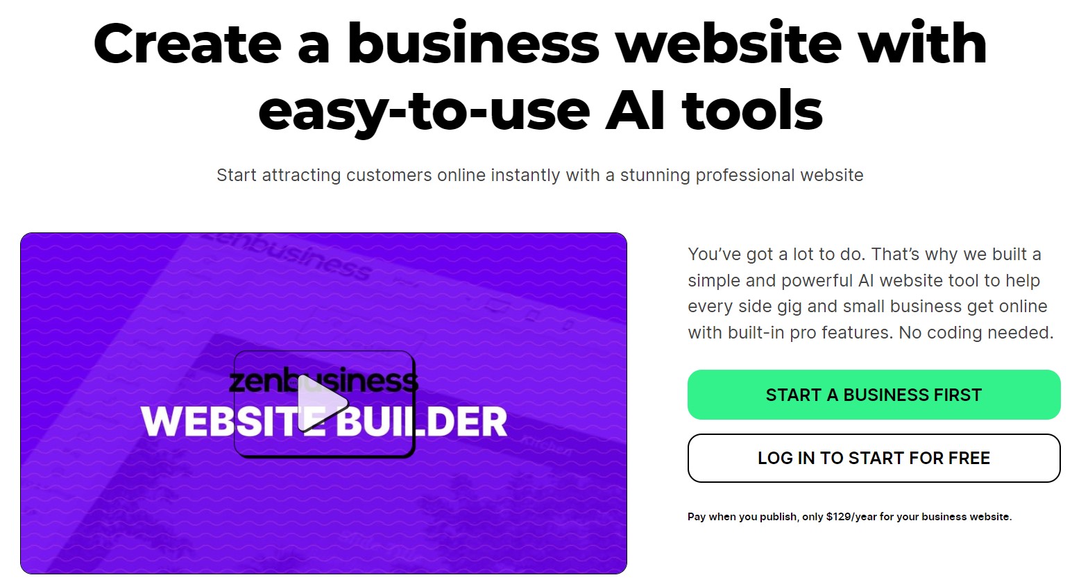 ZenBusiness business website